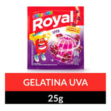 Gelatina Em Pó Royal Uva Display Kit 5 Envelopes 25g