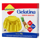 Gelatina Lowcucar Sabor Abacaxi 10g