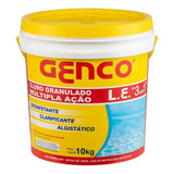 Genco Multipla Ação 3 Em 1 Balde 10kg Cloro Para Piscina