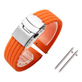 Genérica Compatível Com Montblanc Laranja 22mm