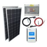 Gerador Solar Offgrid - 2 Painel 155w + Mppt 20a + Stringbox