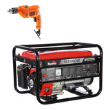 Gerador Toyama 3,1 Kva Bivolt + Furadeira Impacto 3/8 127v
