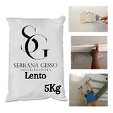 Gesso Lento Em Pó 5kg Branco Para Construçao Civil 
