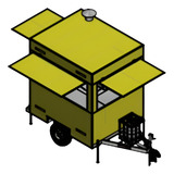 Gia De Construção Trailer Lanches Carretinha/reboque 1 Eixo