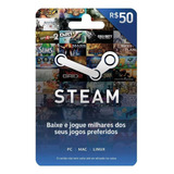 Gift Card Steam 50 Reais