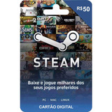 Gift Card Steam 50 Reais-via Chat