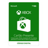 Gift Card Voucher Presente R$100 Xbox Brasil Original