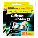 Gillette Mach3 Dois Refil Com 8