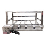 Gira Grill Churrasqueira Inox 5 Espetos Motor Ajustável