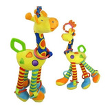 Girafa Mordedor Chocalho Pelúcia Brinquedo Para Bebê - 45 Cm