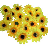 Girassol 50 Cabeças C/7cm Da Flor Artificial Arranjo Enfeite