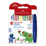 Giz De Cera 6 Cores Jumbo Supermacios Retratil Creativ Faber Cor Colorido