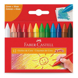 Giz De Cera Gizão Infantil Jumbo - 12 Cores - Faber Castell