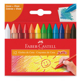 Giz De Cera Jumbo 12 Cores Faber-castell