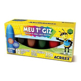 Giz De Cera Meu Primeiro Giz Com 12 Cores Diversas