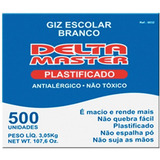 Giz Escolar Plastificado Branco Master Caixa