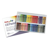 Giz Pastel Oleoso Com 50 Bastões 49 Cores Vivas Pentel Arts