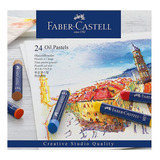 Giz Pastel Oleoso Faber Castell Creative Studio 24 Cores Cor Variadas
