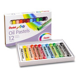 Giz Pastel Oleoso Pentel 12 Cores