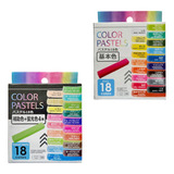 Giz Pastel Seco 36 Cores Básico Fluorescente Colorir Pintar