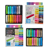 Giz Pastel Seco 36 Cores Básico Fluorescente Envio Imediato