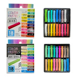 Giz Pastel Seco 36 Cores Básico Fluorescente Envio Imediato