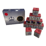 Giz Platinum Profissional Sinuca Bilhar 12 Peças Cor Vermelho