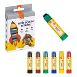Gizão De Cera Com 6 Cores Retrátil Brw