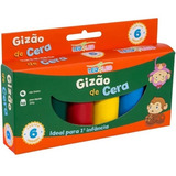 Gizao De Cera Meu Primeiro Giz 6 Cores Leoeleo