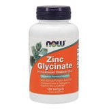Glicinato De Zinco Now Foods Importado Zinc Glycinate 120 C