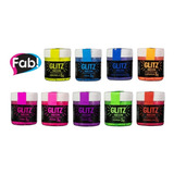 Glitter Comestível Neon Para Decoração Kit 9 Unidades