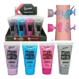 Glitter Em Gel Corporal Mega Metal Carnaval Luisance C/4 Und