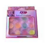 Glitter Encapsulado Decoração Unhas 12 Unid Gliter Camaleao