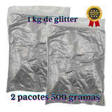 Glitter Para Tinta De Parede 1kg Cor Prata