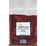 Glitter Pvc Lantecores 500g Pó Brilho Vermelho - Full