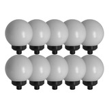 Globo 15x30 C/ Base Preta Plástico Para Poste Jardim 10 Pcs