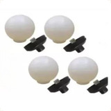 Globo De Plástico 10 X 20 Cm + Base Para Poste Jardim Com 4 