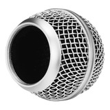 Globo Metálico Gm58 Para Microfones Sm58 Beta 58 Sk-m58 Nf-e Cor Prateado