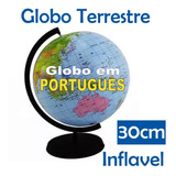Globo Terrestre Inflável 30 Cm Português Mundi