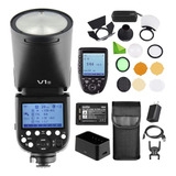 Godox V1-s Com Kit De Acessórios Ak-r1 Xpro-s Para Sony