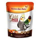Gold Mix Calopsita Agapornes Ring Neck Reino Das Aves 500g