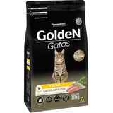 Golden Gatos Adultos Frango 3kg Alimento Ração Saudável