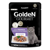 Golden Gourmet Gatos Filhotes Frango 70 G (20 Un) Ração