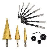 Goldline - Kit De Brocas Escalonadas E Limitadores De Altura