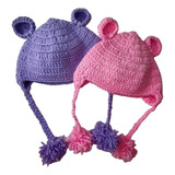 Gorro/ Touca De Crochê Para Bebês Ursinho Bebe Reborn