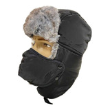 Gorro Térmico Balaclava Frio Inverno Ushanka Preta
