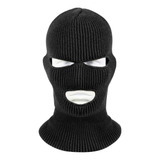 Gorro Touca De Lã Preta Ninja Motoqueiro Balaclava Elástica 