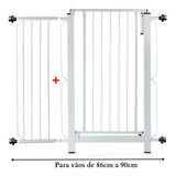 Grade Cachorro Portao Pet Bebe Vãos 86cm 87cm 88cm 89cm 90cm