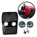 Grade Dianteira Trator Massey 292 Adv Com Farol E Lampada 