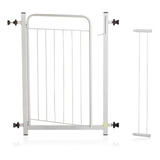 Grade Portão Proteção Pet Cão Criança Extensor Branco Preto